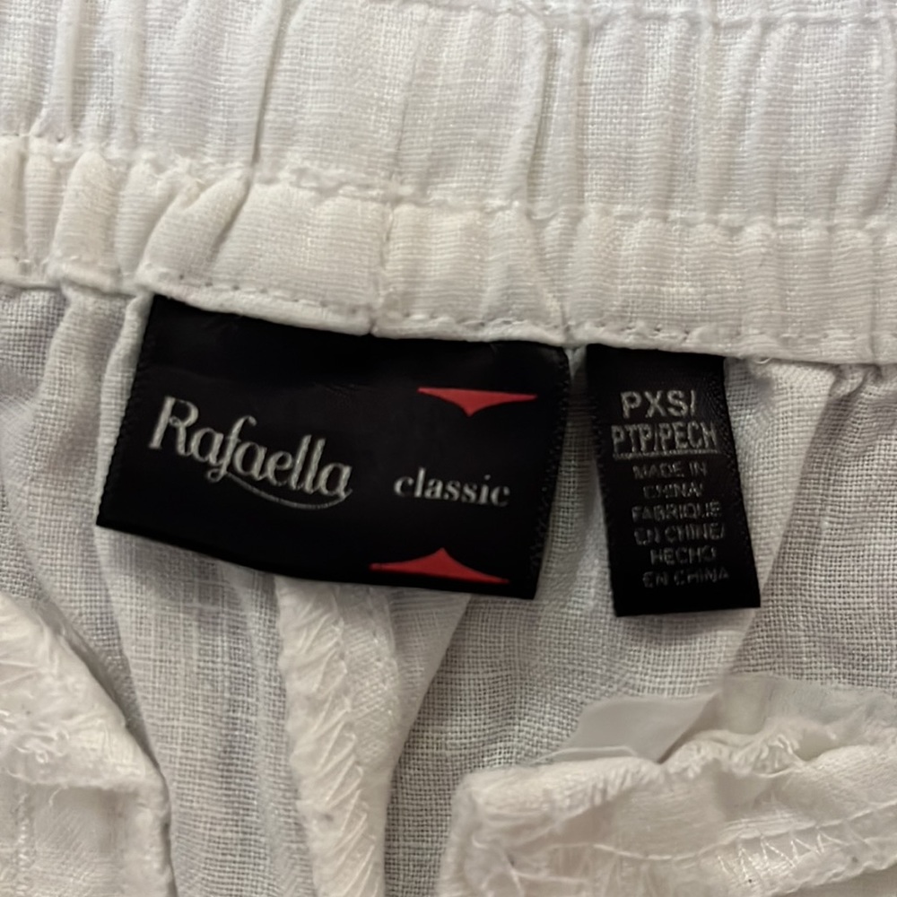 ⭐️ 3 for $25 ⭐️ white linen pants PXS - Picture 2 of 2